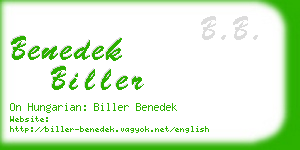 benedek biller business card